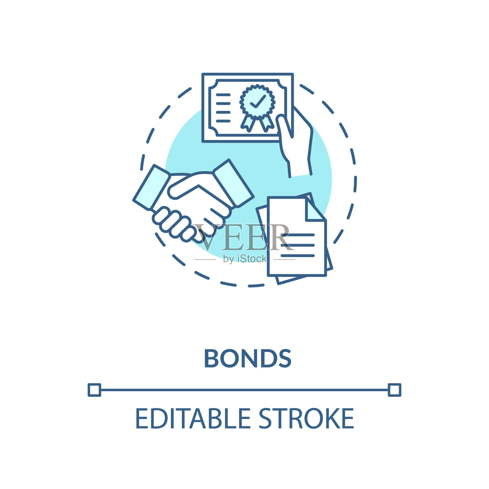 债券概念图标插画图片素材
