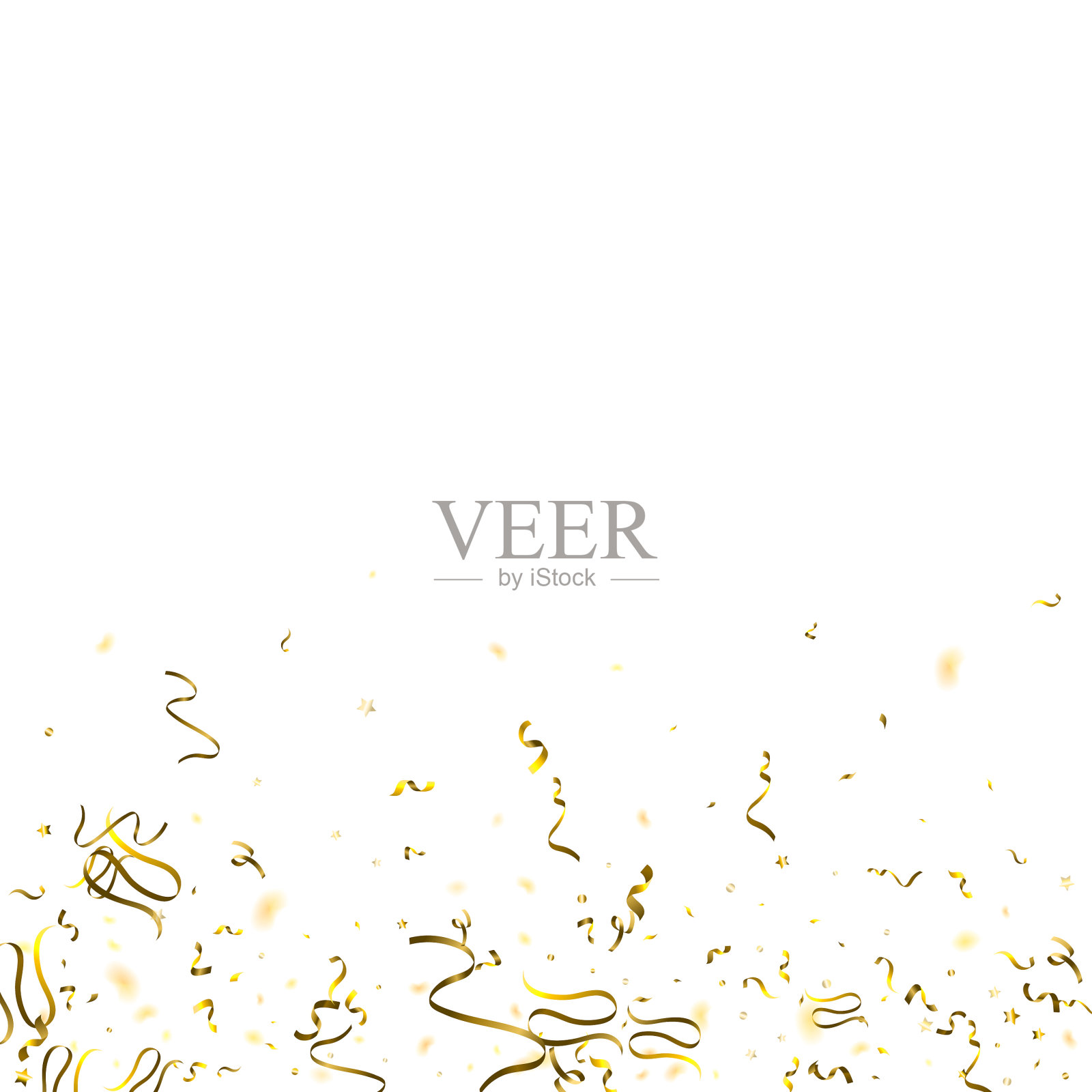 假日蛇形金箔飘带丝带插画图片素材