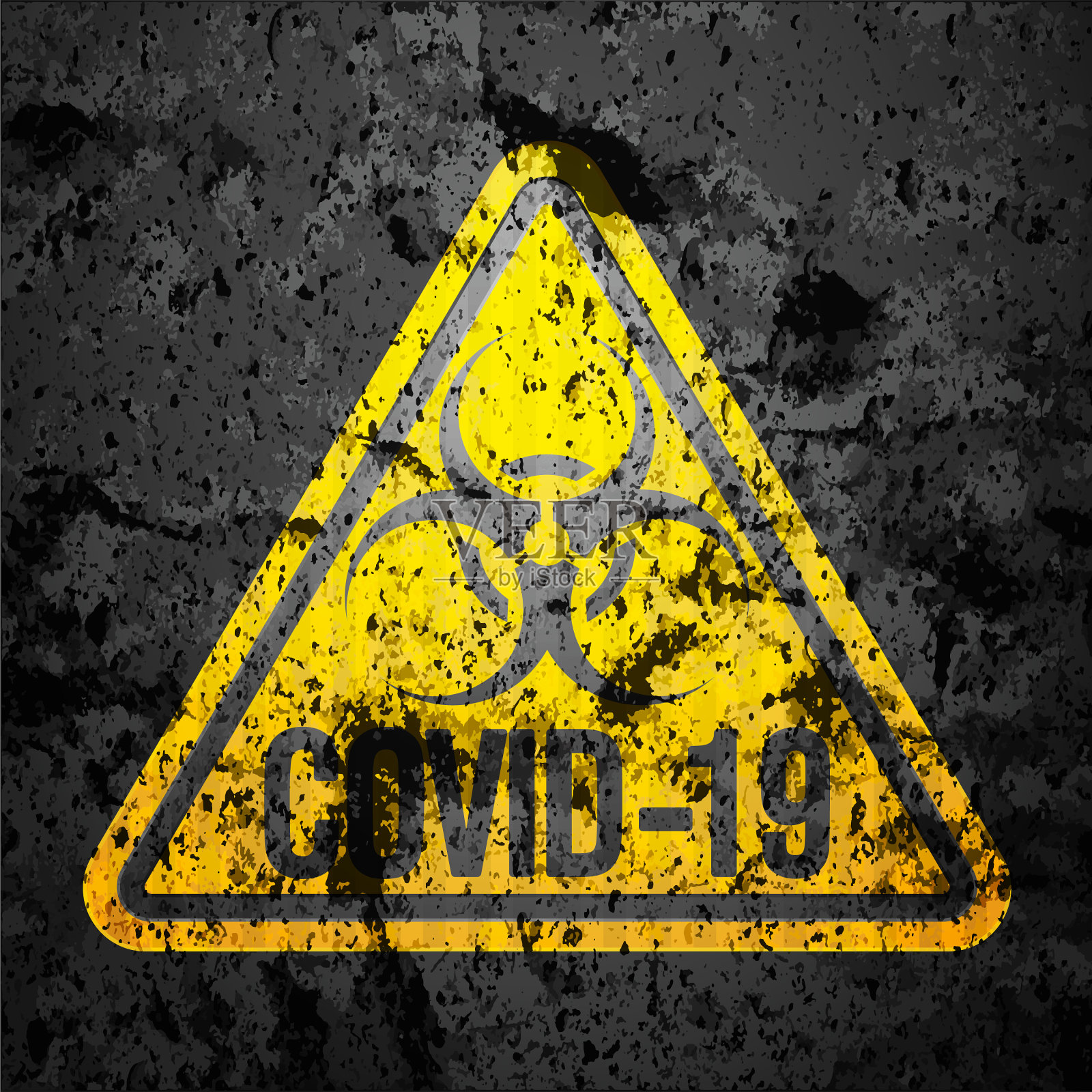 2019冠状病毒病路标背景插画图片素材