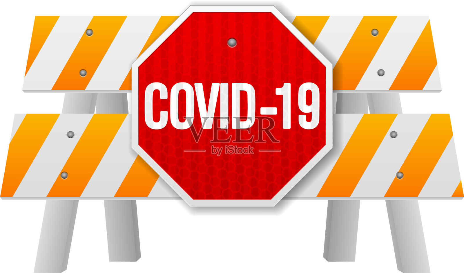 道路安全屏障COVID-19插画图片素材