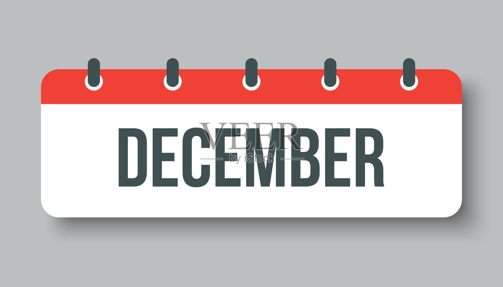 矢量图标日日历，秋月十二月插画图片素材