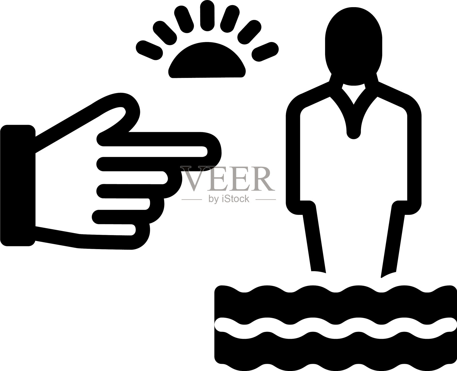 在那里插画图片素材