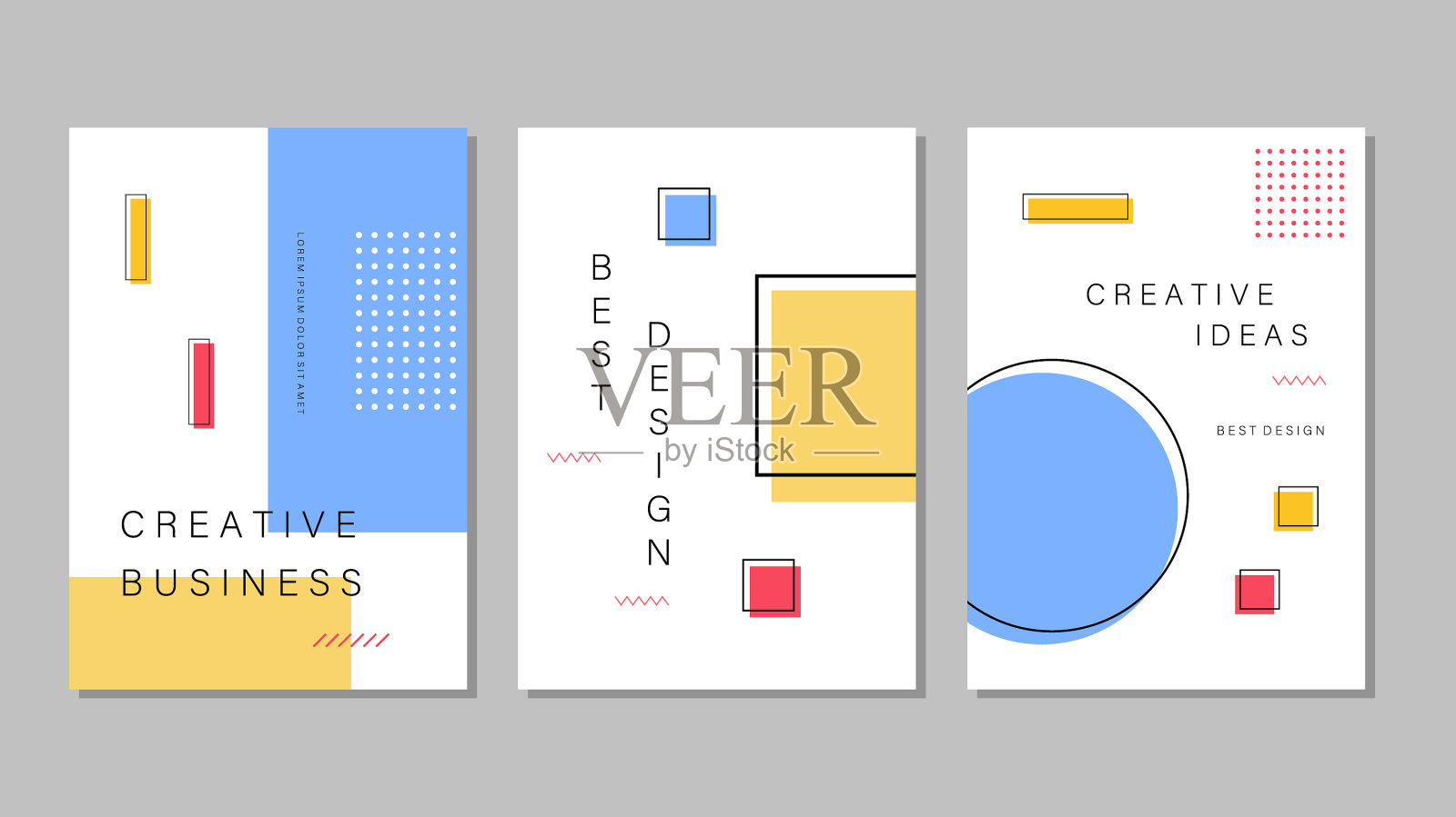 抽象几何封面a4尺寸模板设计模板素材