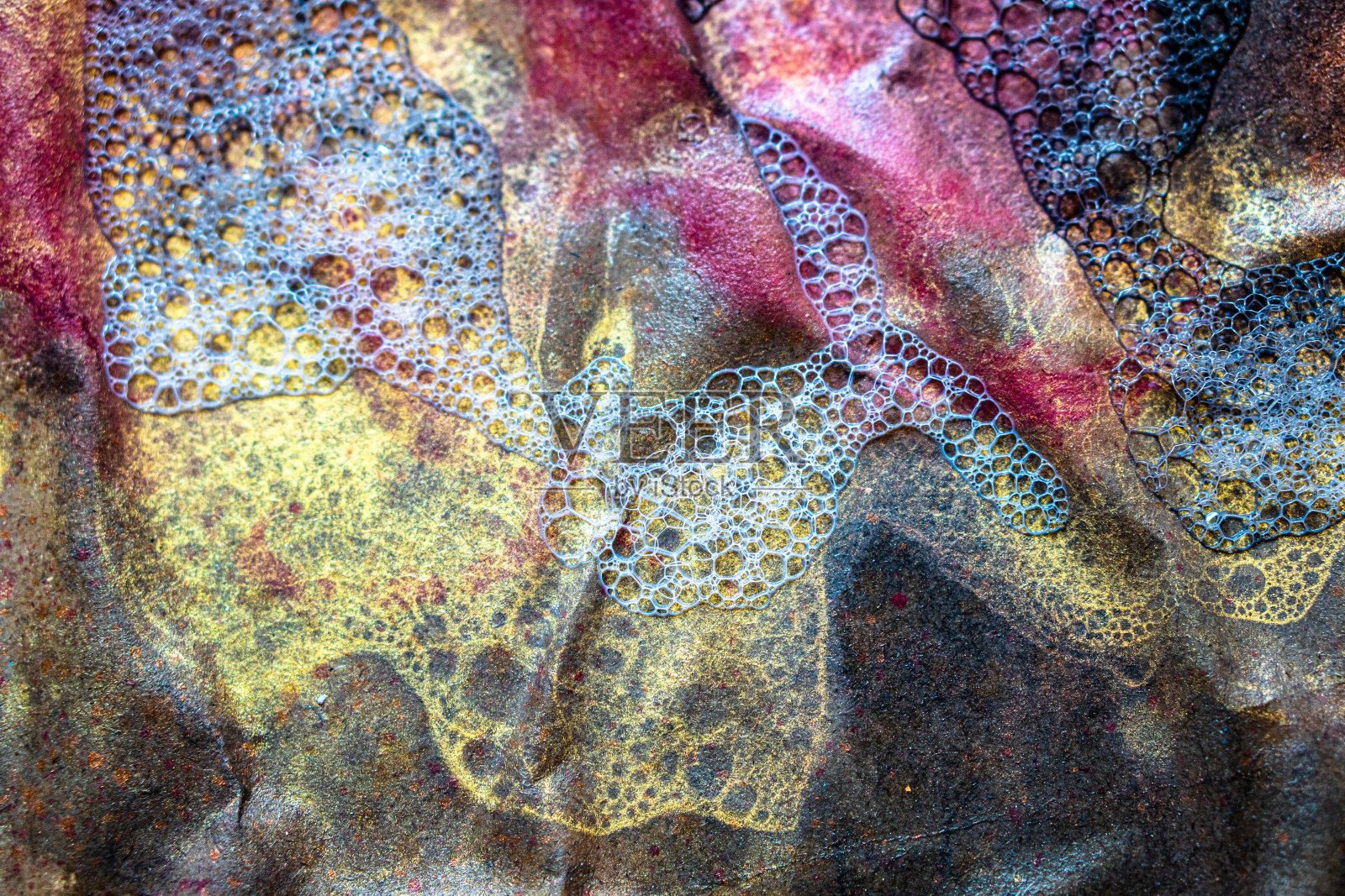 抽象纹理的真实湿彩色油漆照片摄影图片