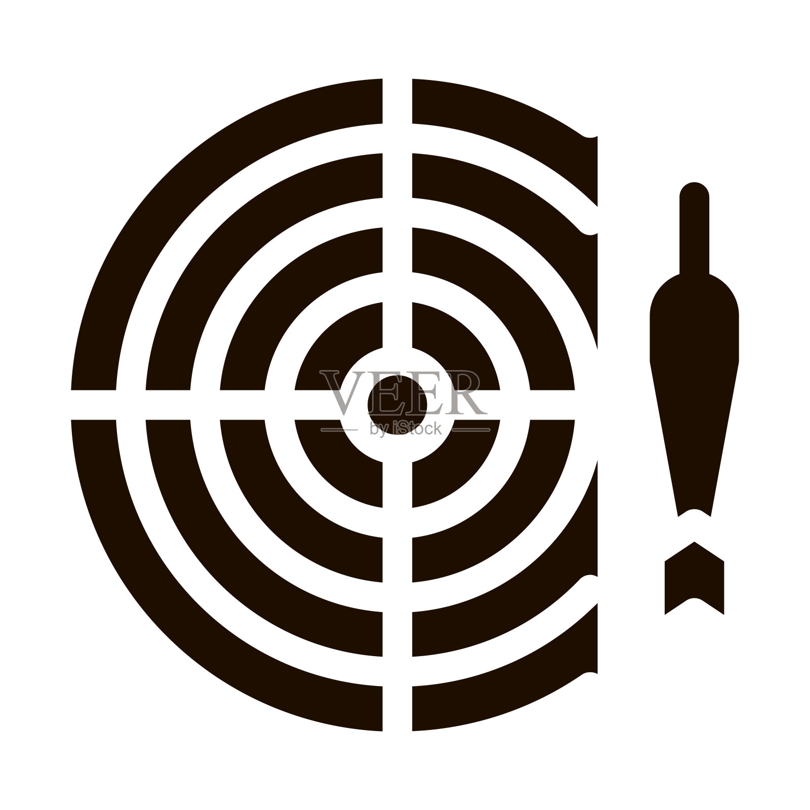 交互式儿童游戏飞镖矢量图标插画图片素材