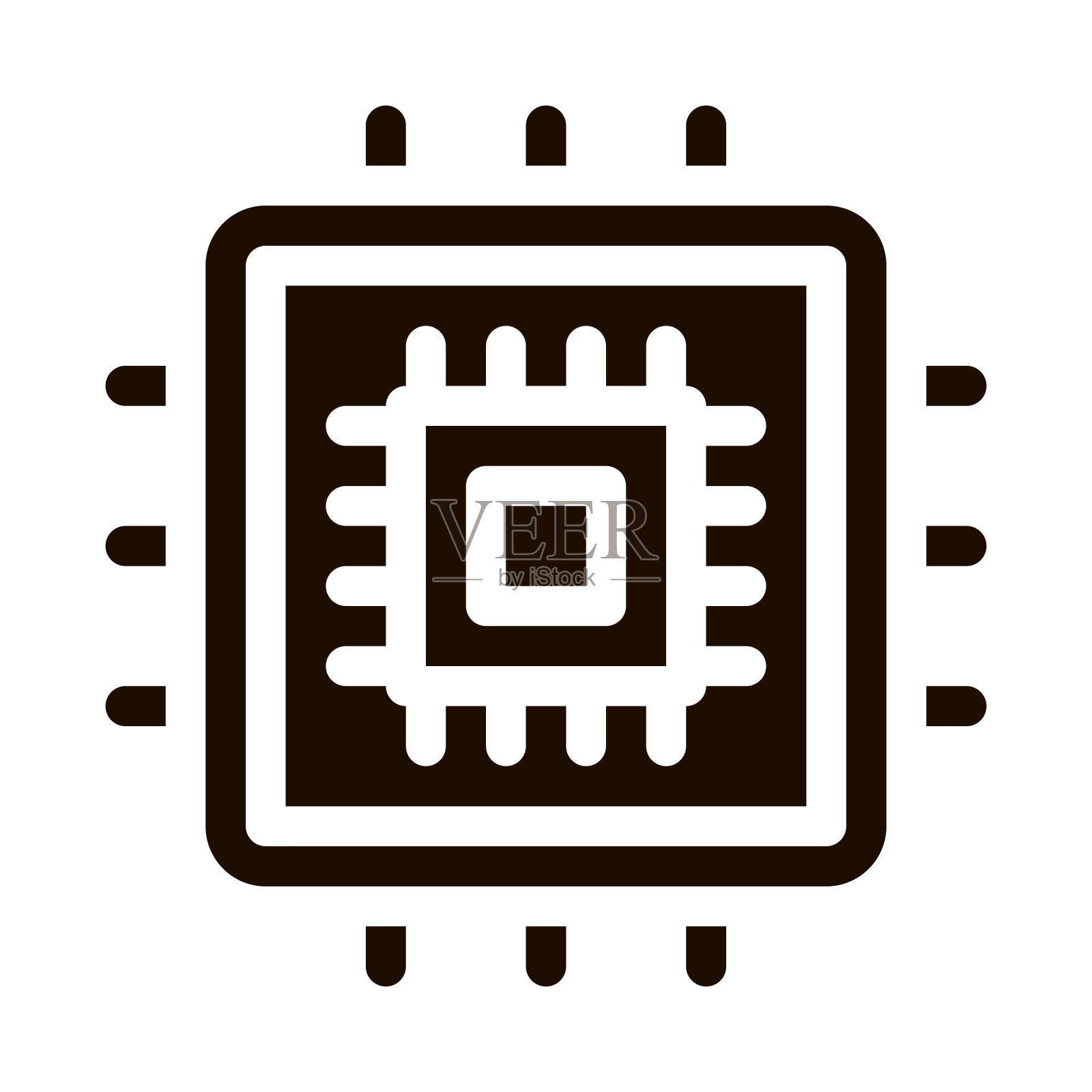 计算机元素处理器矢量图标插画图片素材