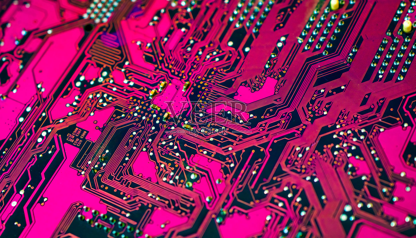 电子线路板的抽象背景。电脑硬件。照片摄影图片