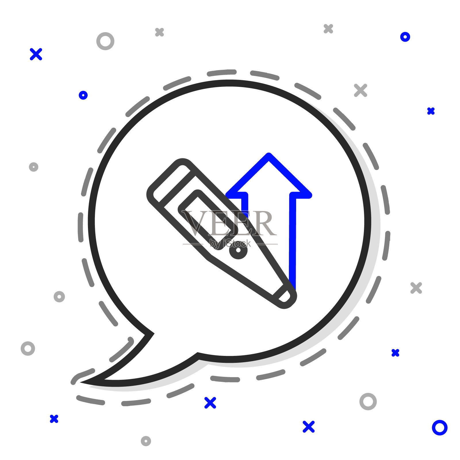 医用数字体温计医用体温计图标隔离在白色背景上。色彩斑斓的轮廓的概念。向量插画图片素材