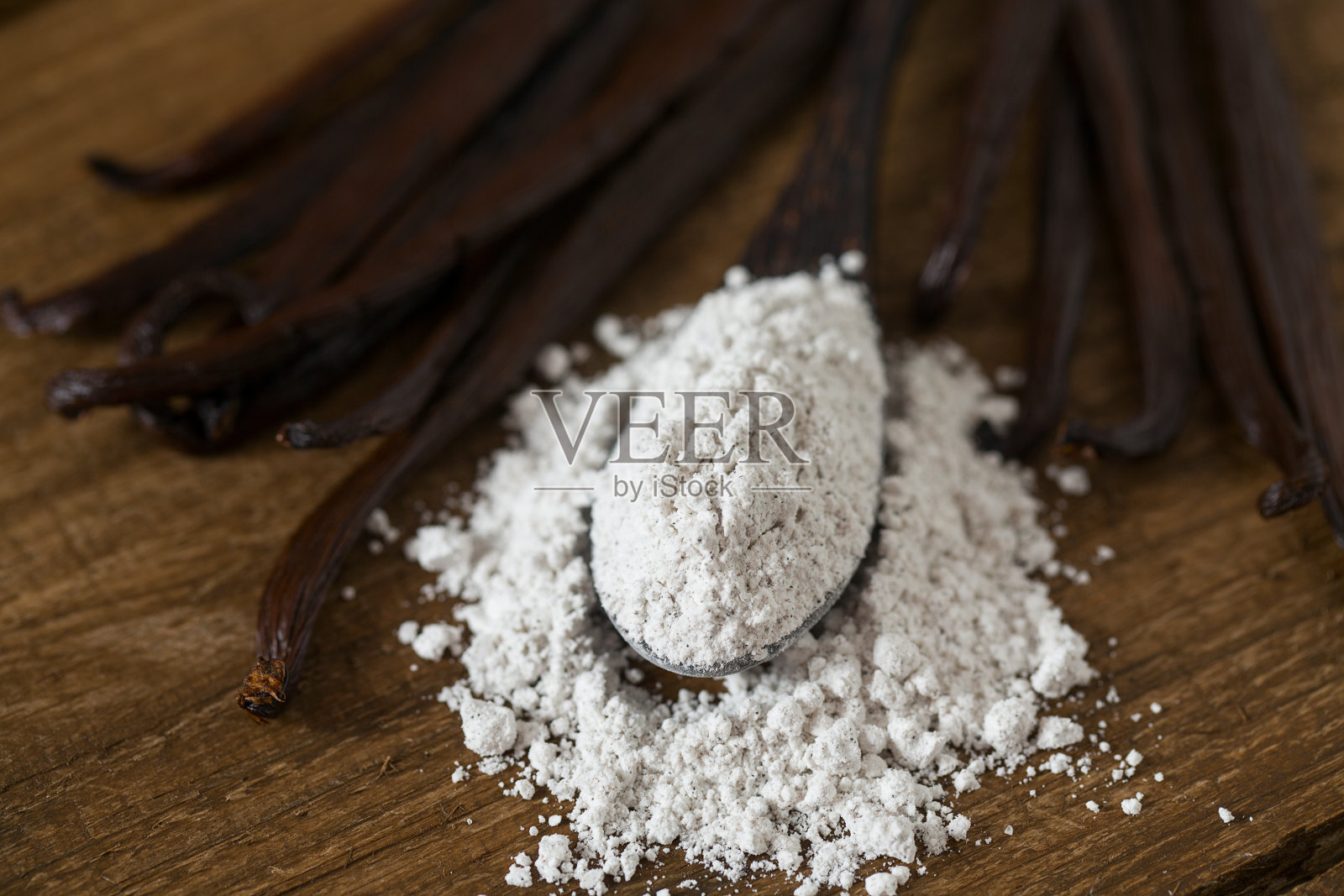 香草粉和豆子照片摄影图片