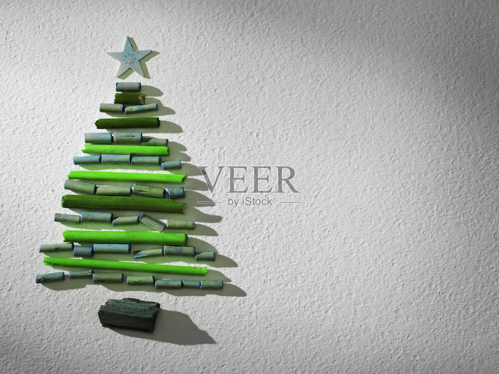 绿色圣诞装饰理念照片摄影图片