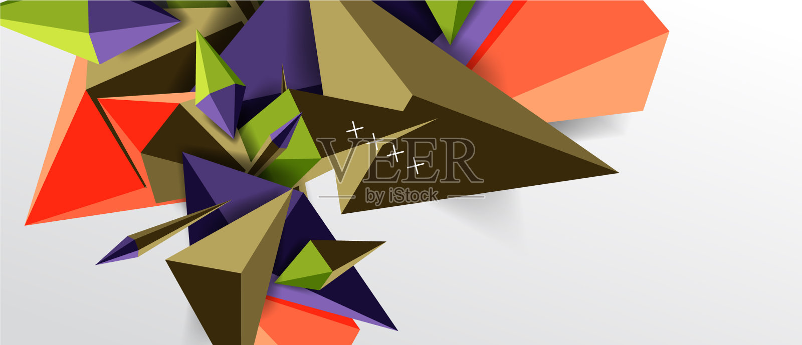 时尚简单的三角形抽象背景插画图片素材