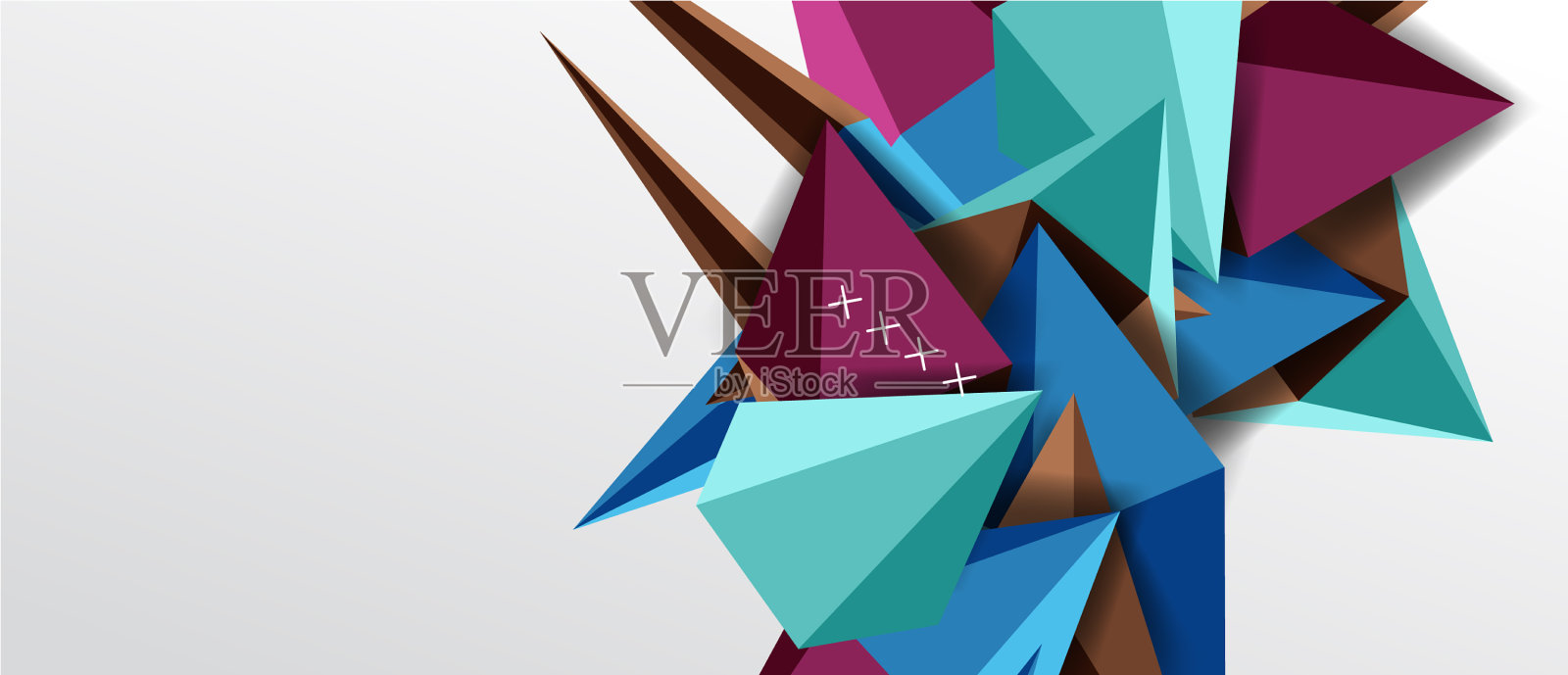 时尚简单的三角形抽象背景插画图片素材