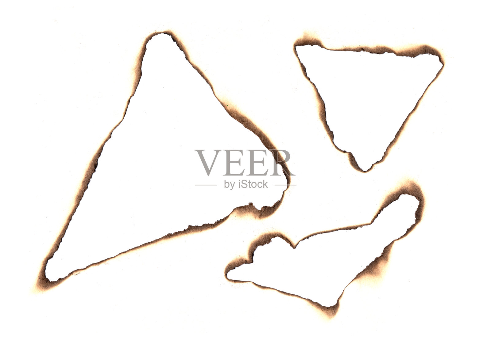 不同形式的烧纸边缘设计元素图片