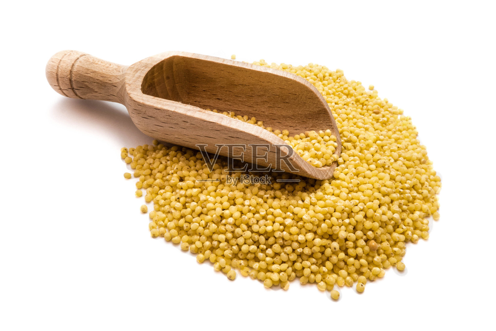 小米孤立在白色背景上照片摄影图片