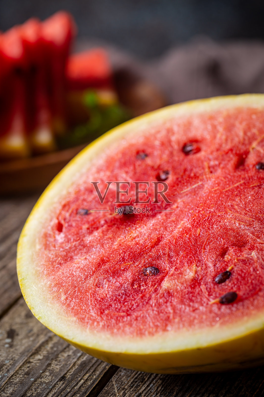 黄皮西瓜照片摄影图片