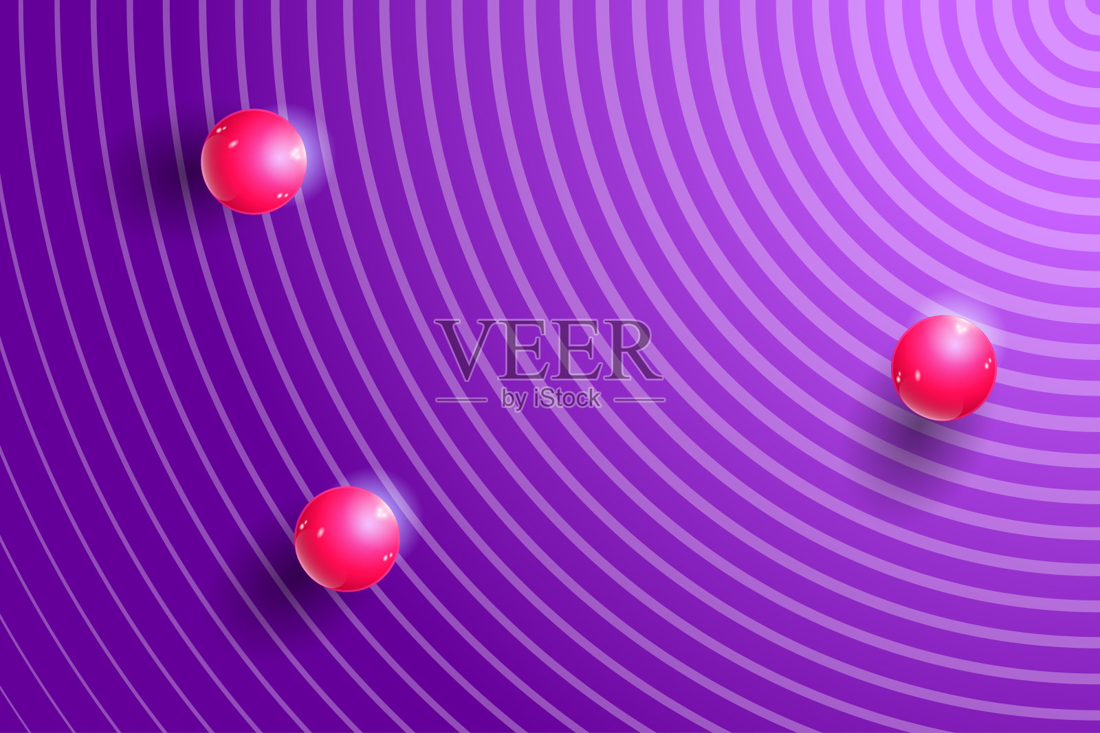 抽象背景与紫色玻璃球插画图片素材