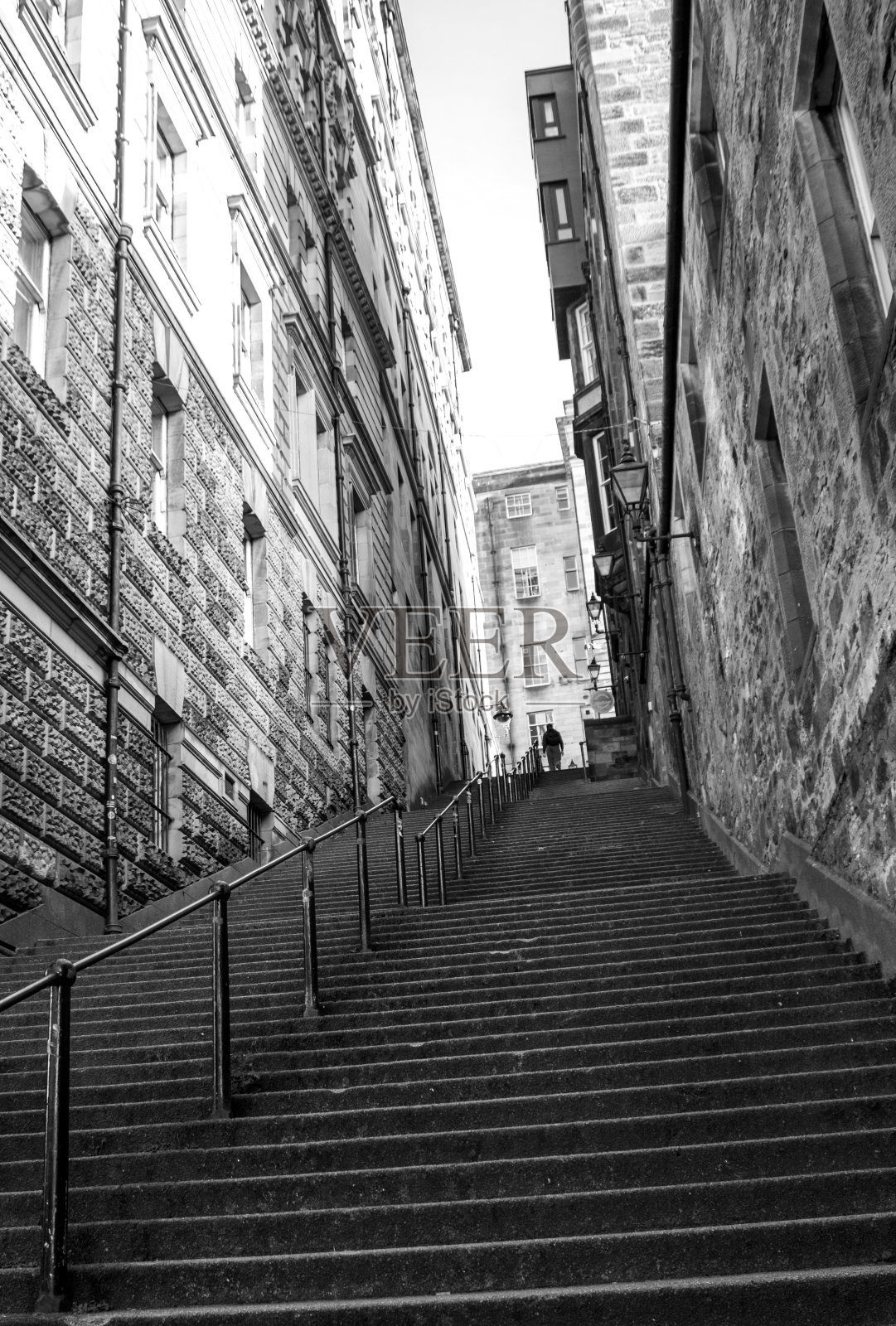 黑与白的爱丁堡Close照片摄影图片