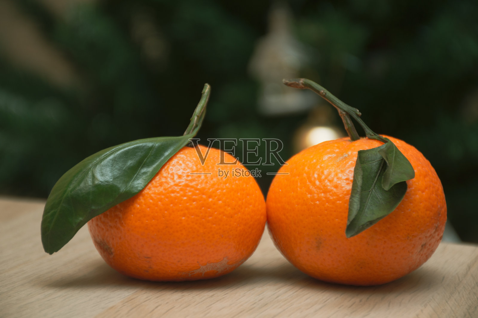 桔子桔子在圣诞树的背景照片摄影图片