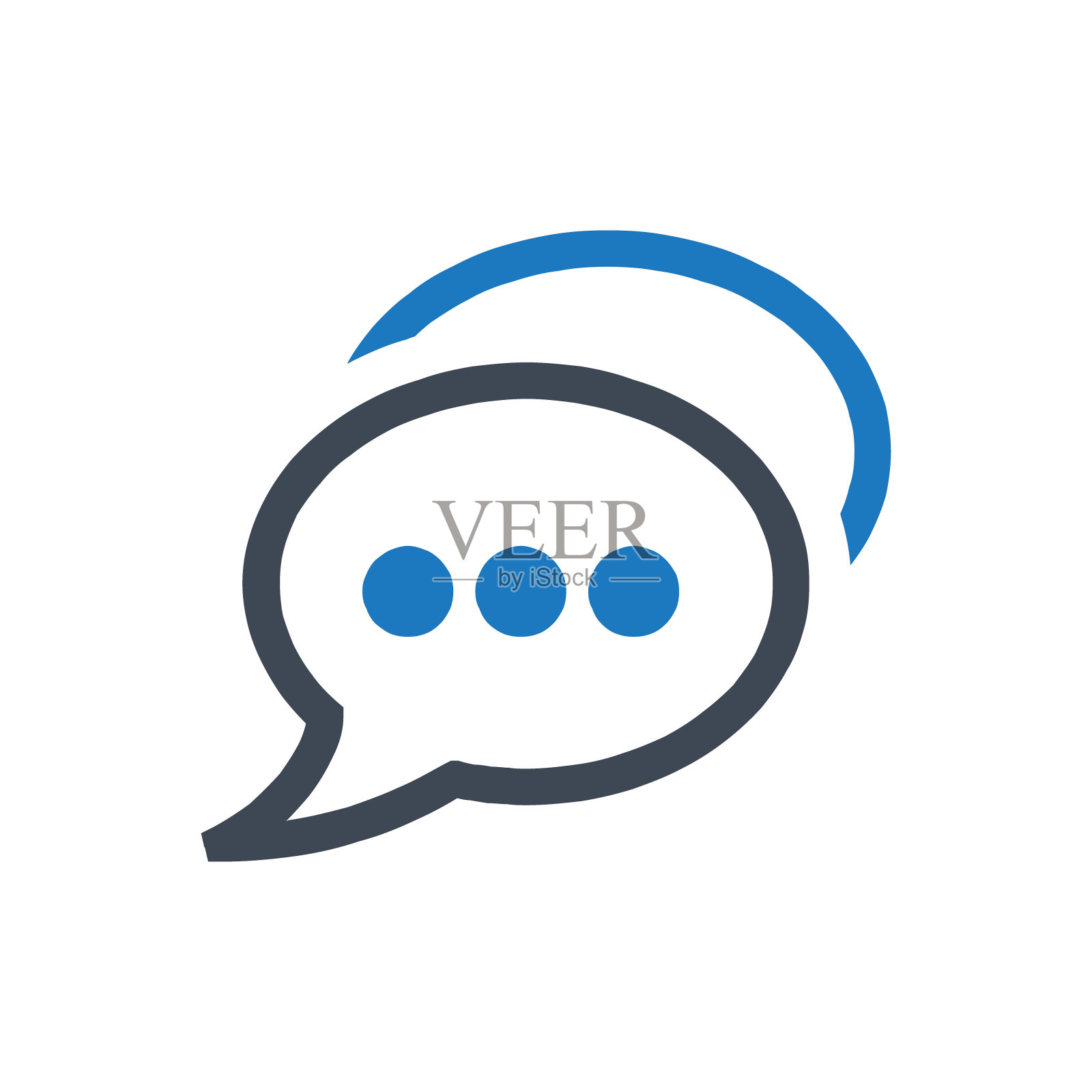 演讲泡沫。聊天图标符号矢量插画图片素材