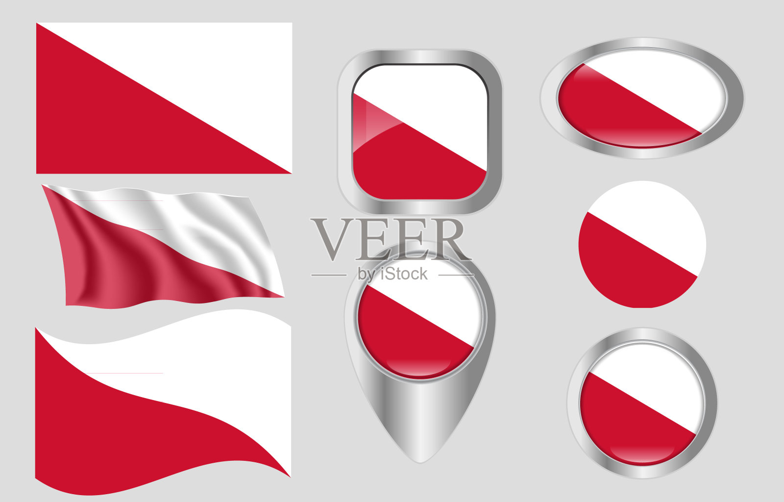 荷兰乌得勒支市的国旗插画图片素材