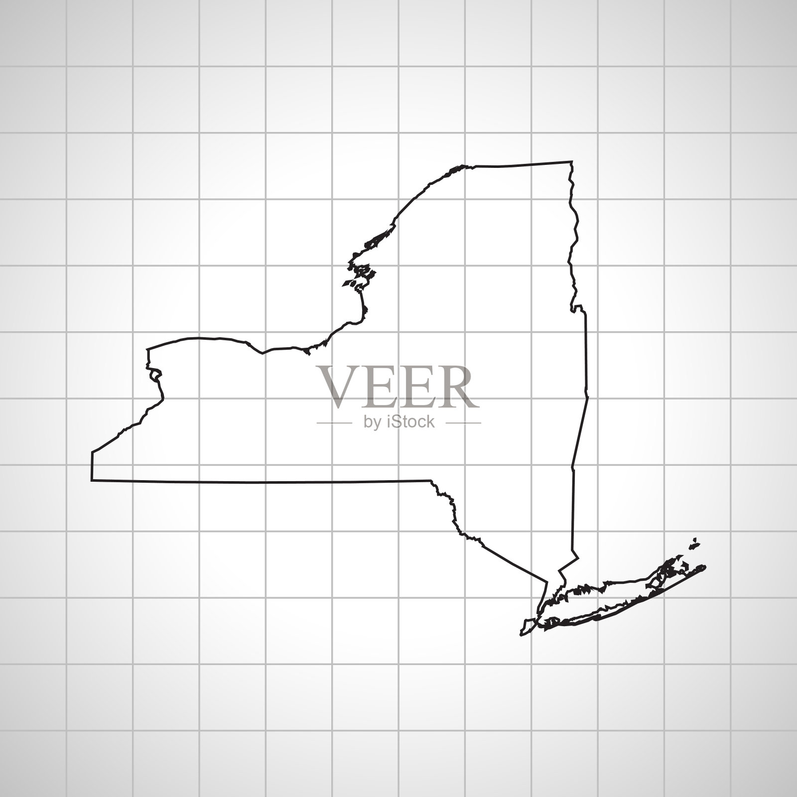 纽约地图插画图片素材