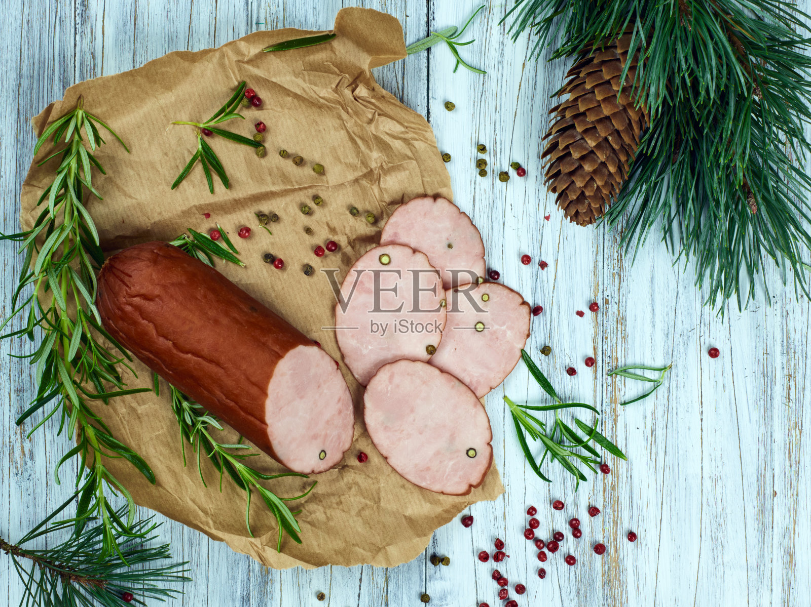 波兰传统干香肠照片摄影图片