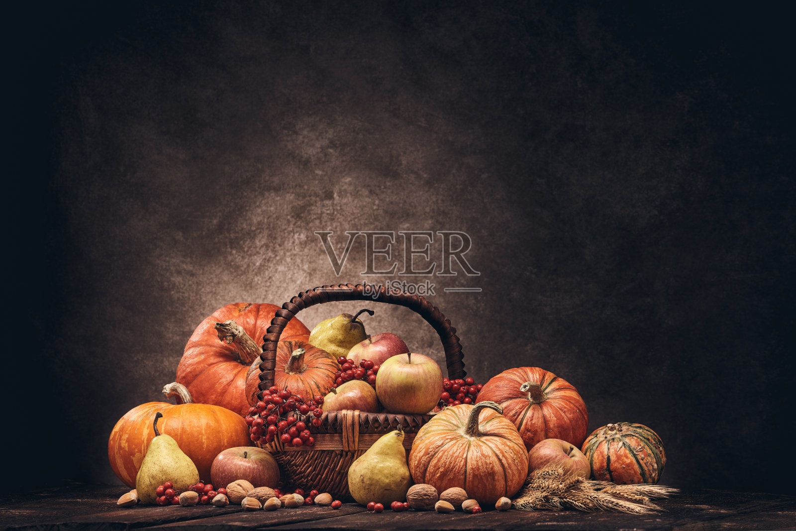 感恩节的背景。秋天的收获照片摄影图片