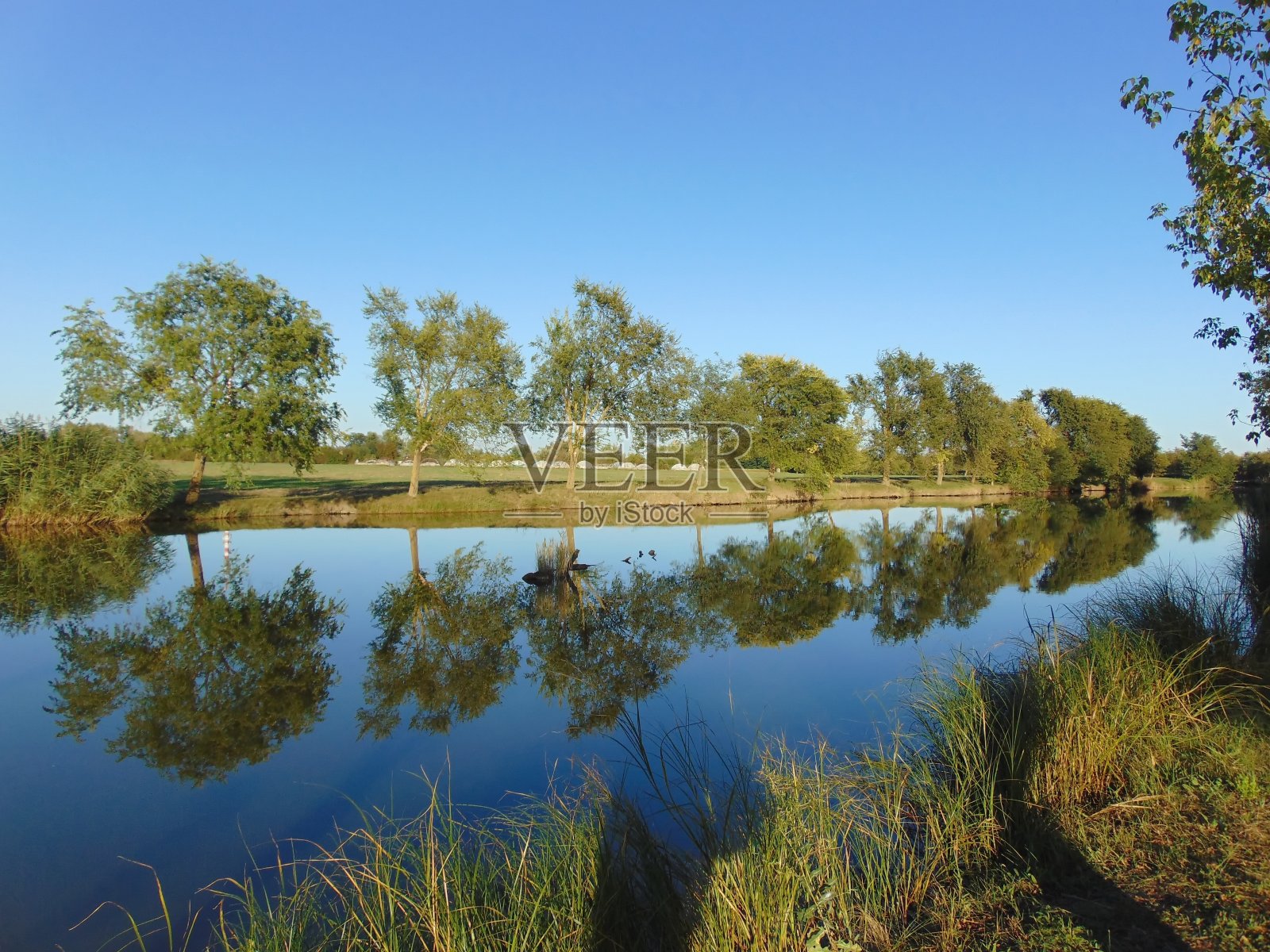 蓝色的湖照片摄影图片