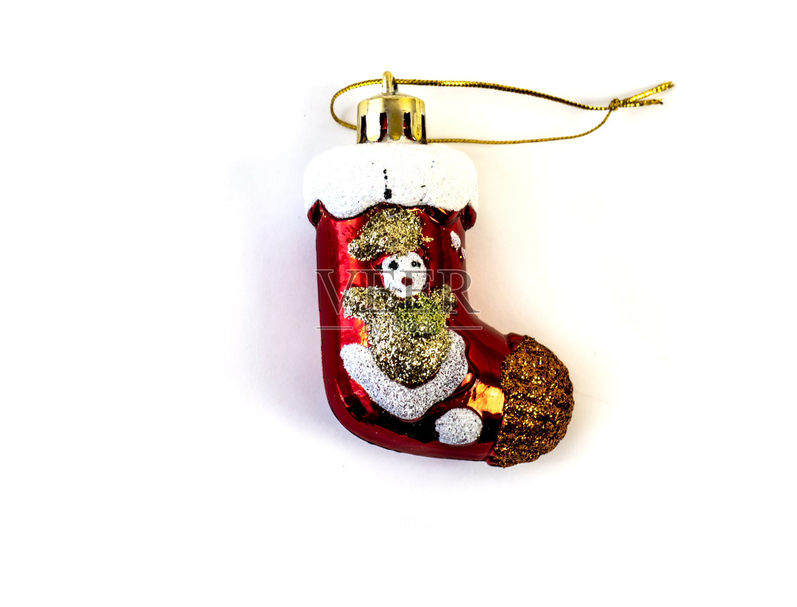 圣诞树上的圣诞玩具，孤立，为圣诞节设计元素照片摄影图片