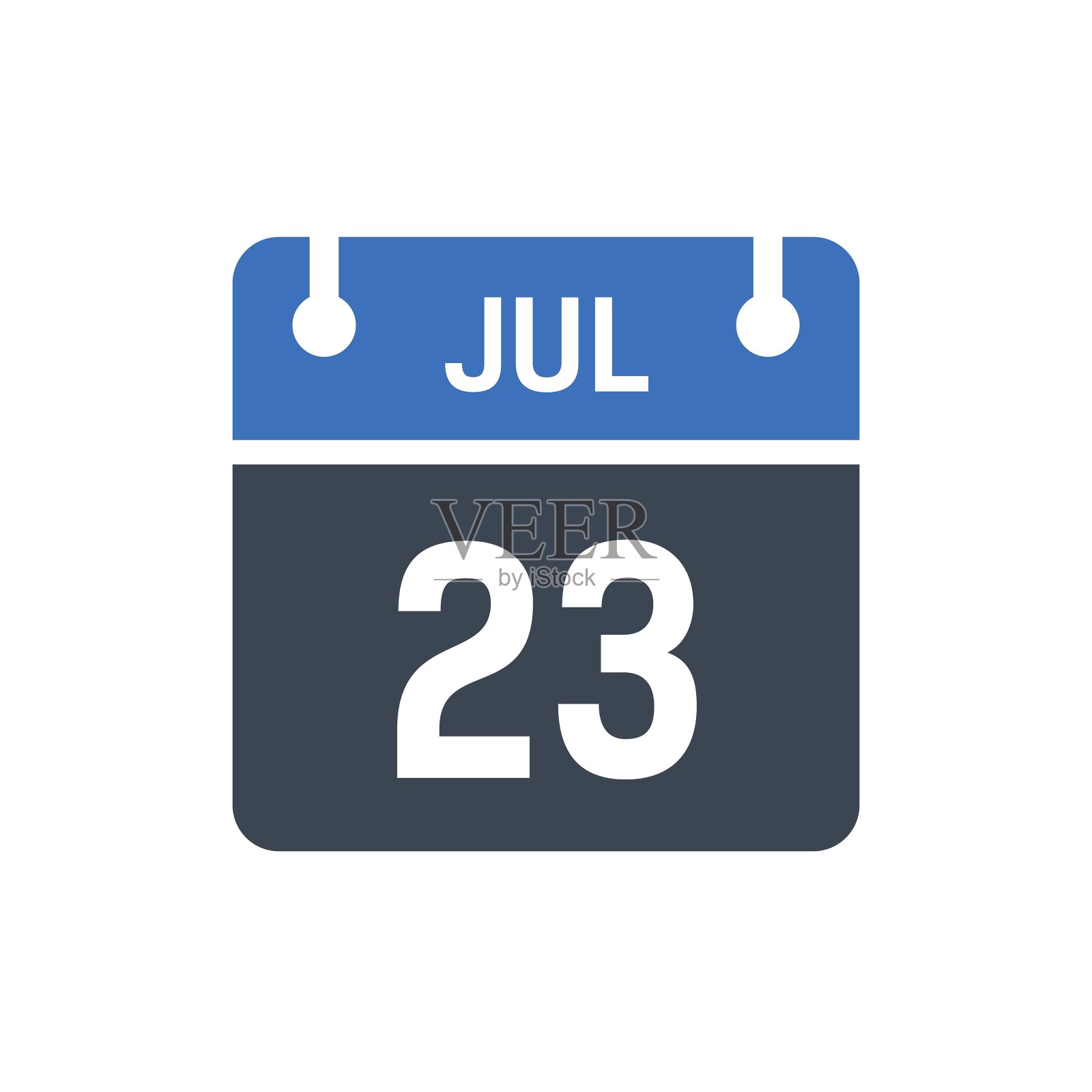 日历日期图标- 7月23日矢量图形插画图片素材