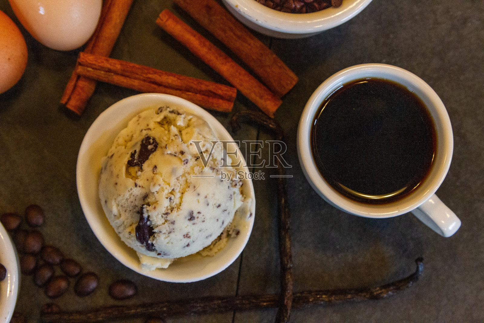 咖啡冰淇淋照片摄影图片