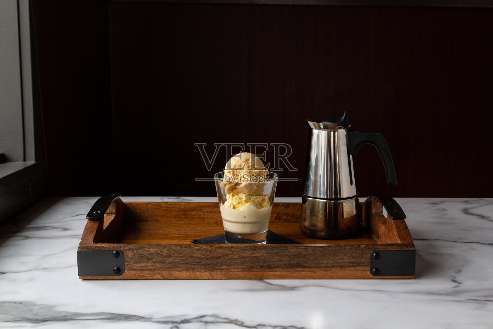 咖啡冰淇淋照片摄影图片