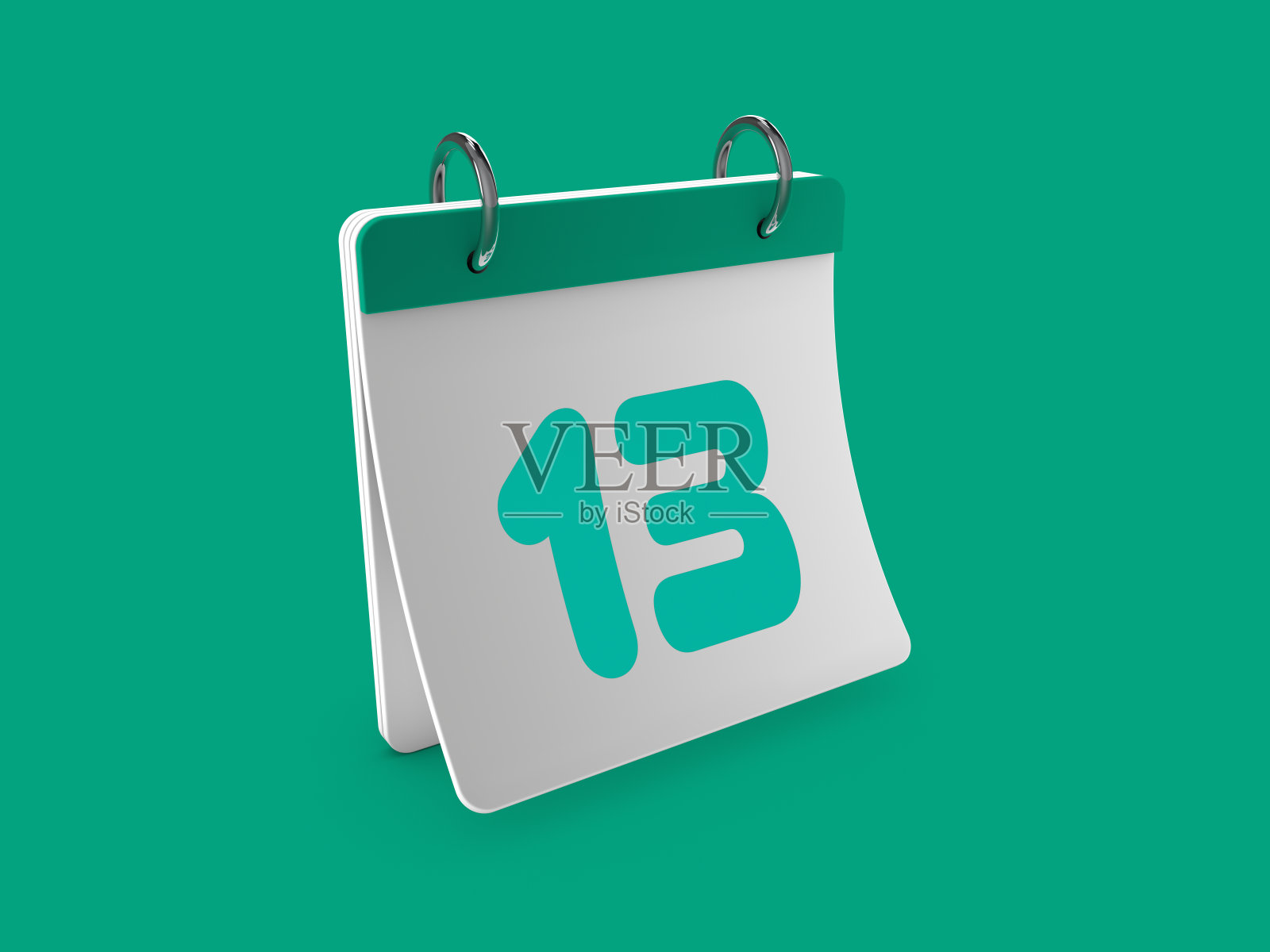 时尚3d日历日13 13。3d渲染，3d渲染。照片摄影图片