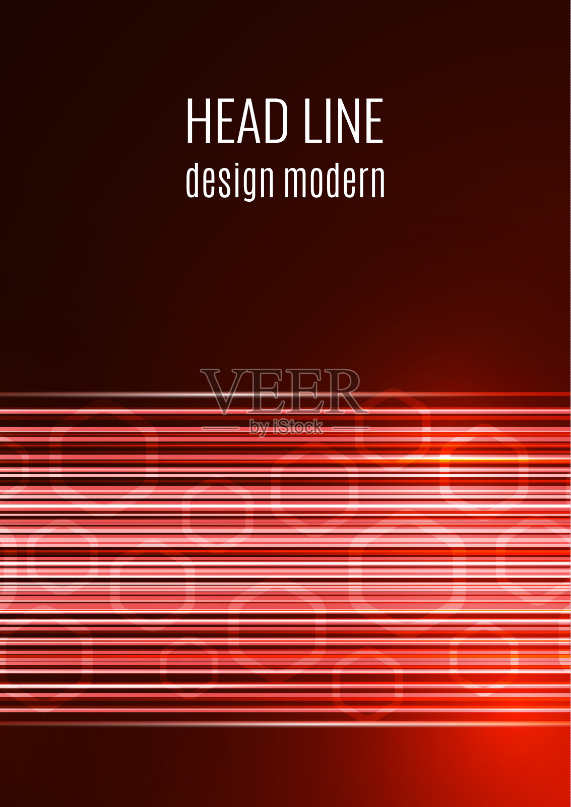 抽象的几何背景，发光的线条和六边形。设计的小册子，介绍，海报，传单，印刷，广告，横幅，网站。向量设计模板素材