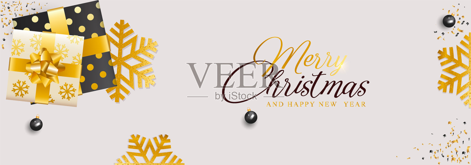 圣诞横幅背景圣诞设计插画图片素材