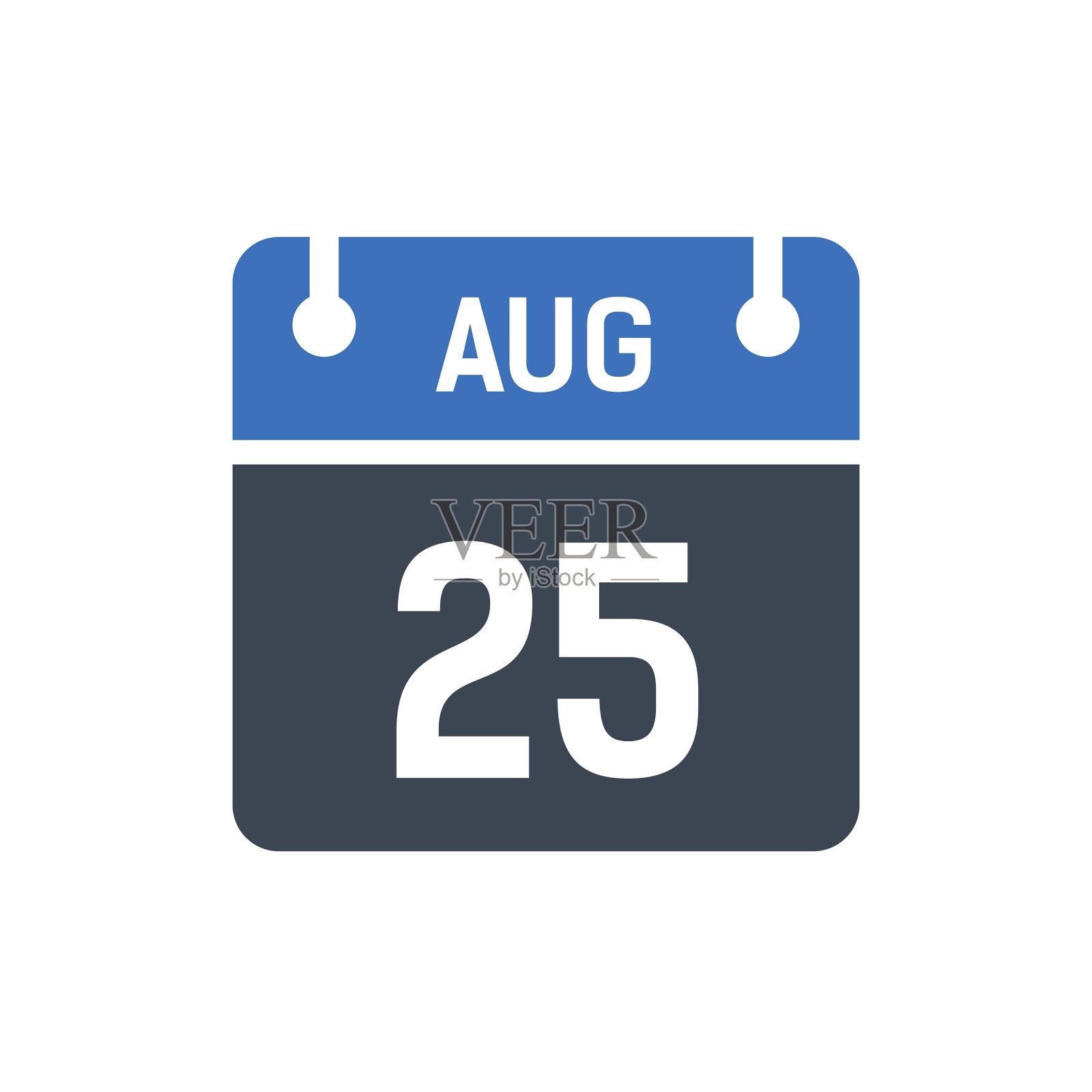 日历日期图标- 8月25日矢量图形插画图片素材