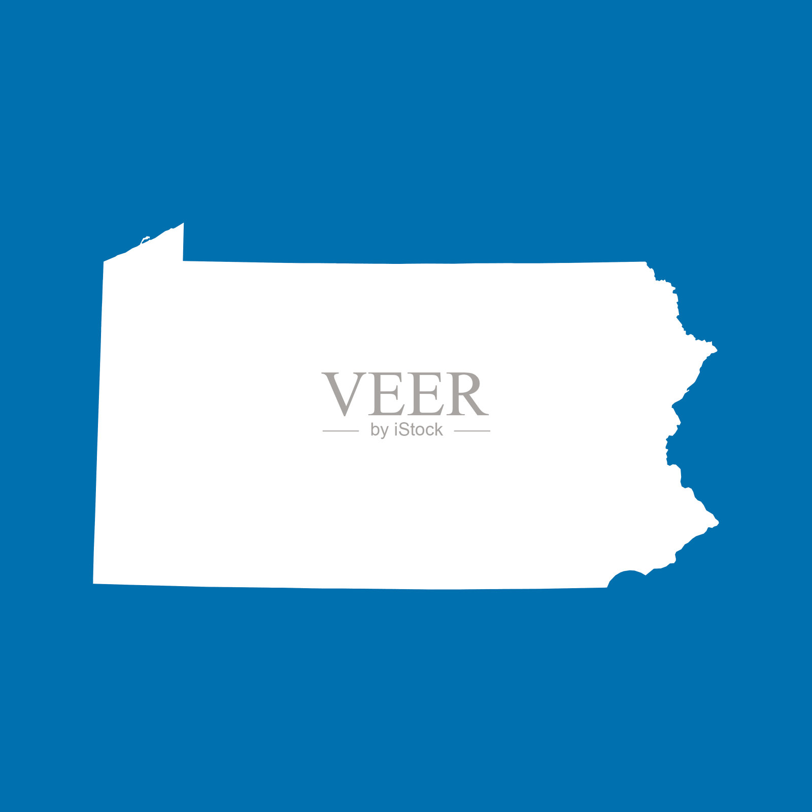 宾夕法尼亚州的地图插画图片素材