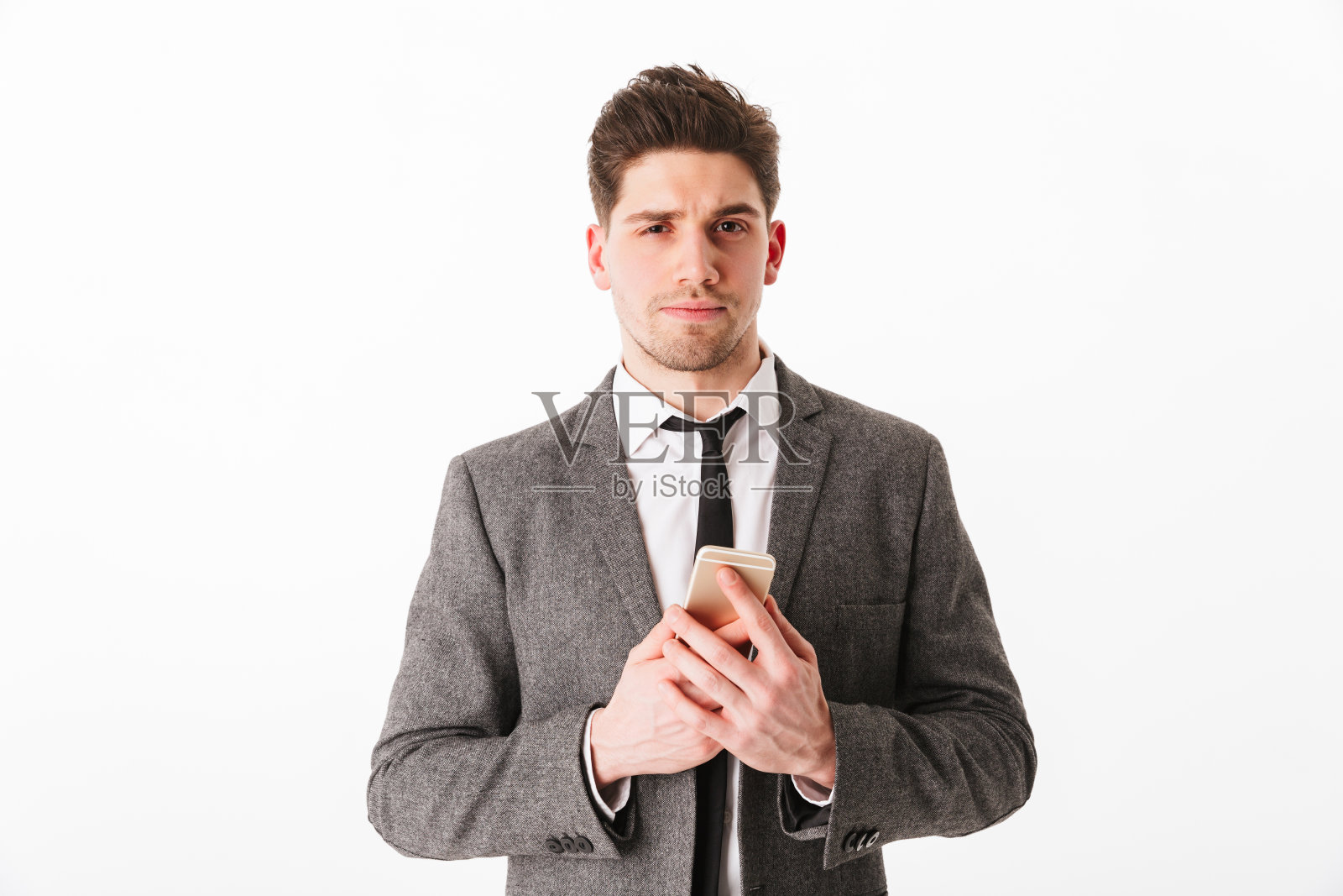 一个年轻英俊的商人的肖像照片摄影图片