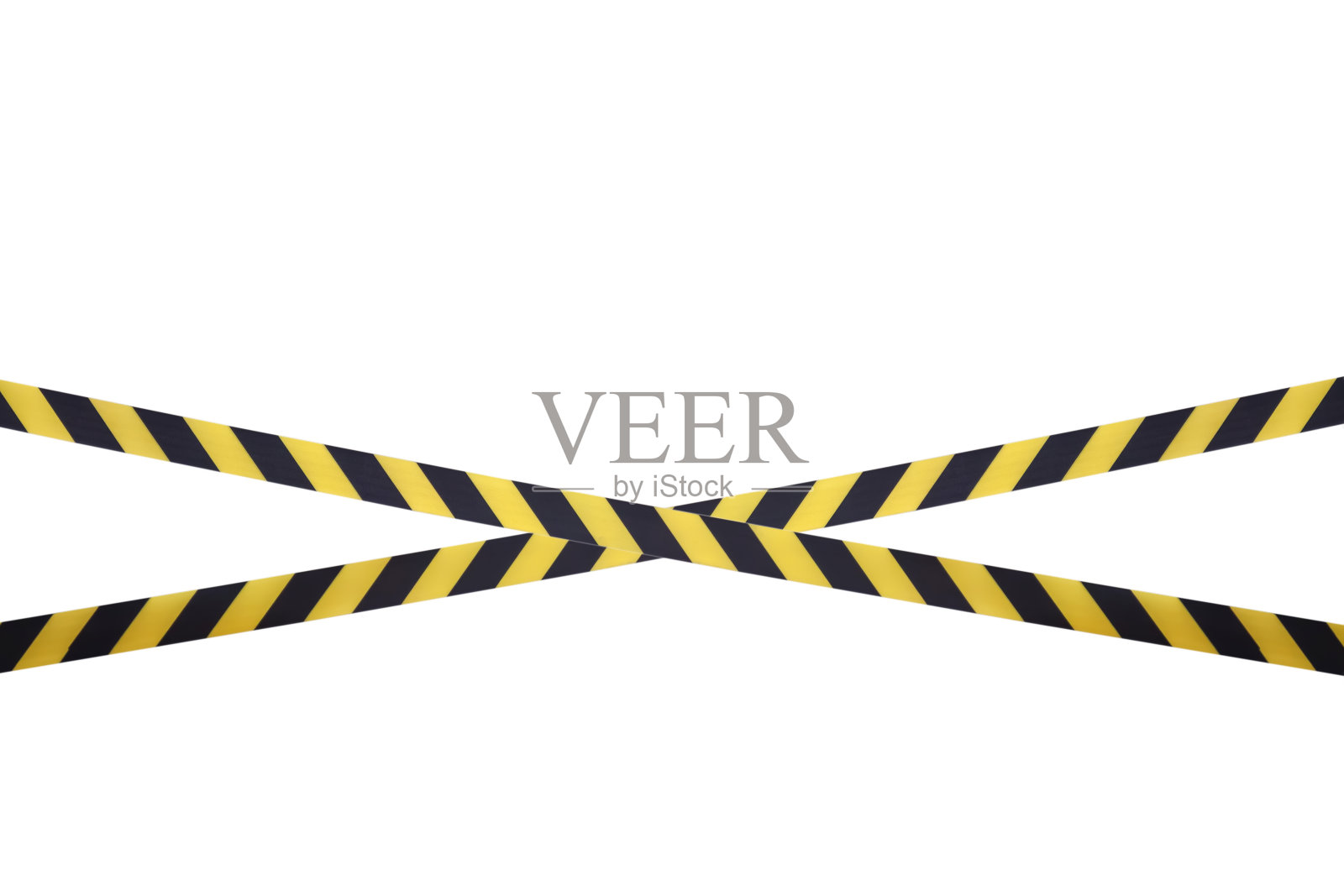 黑色和黄色的隔离带禁止通行照片摄影图片