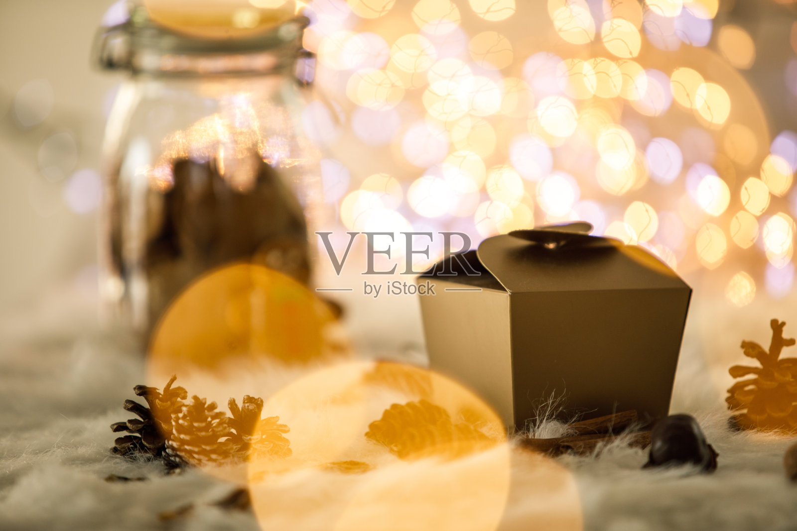 简单的圣诞平躺着镜头光晕照片摄影图片