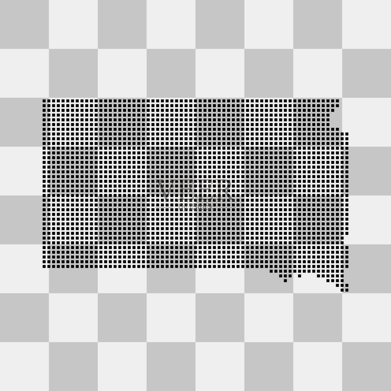 南达科他州地图插画图片素材