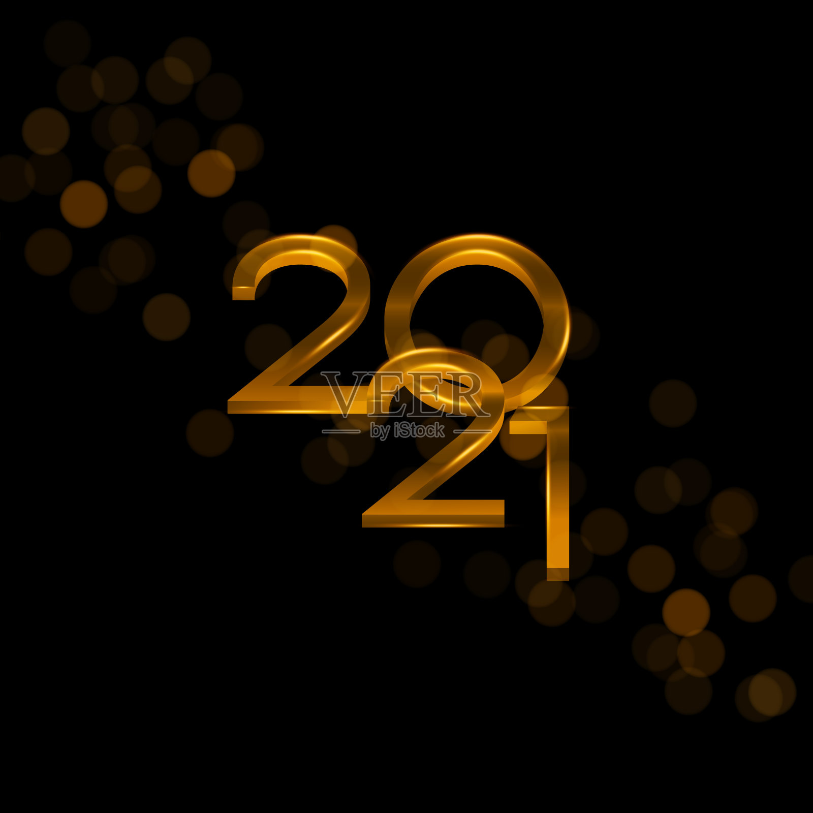 2021新年喜庆奢华背景。插画图片素材