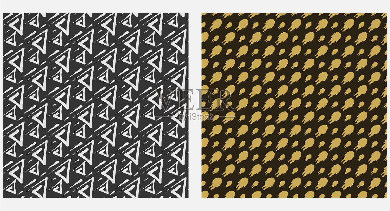 矢量装饰背景图案，手绘，无缝墙纸纹理。插画图片素材