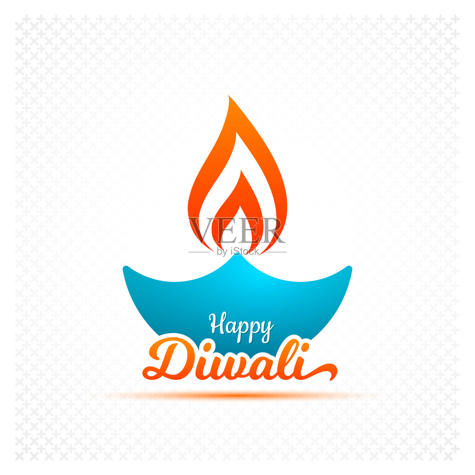 庆祝印度教社区节日的排灯节插图。设计模板素材