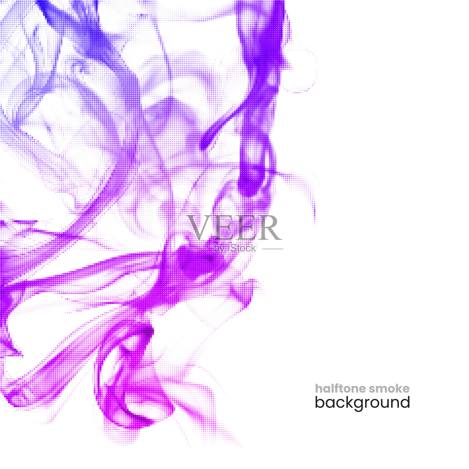 矢量半色调烟雾背景。明亮的颜色烟白色。插画图片素材