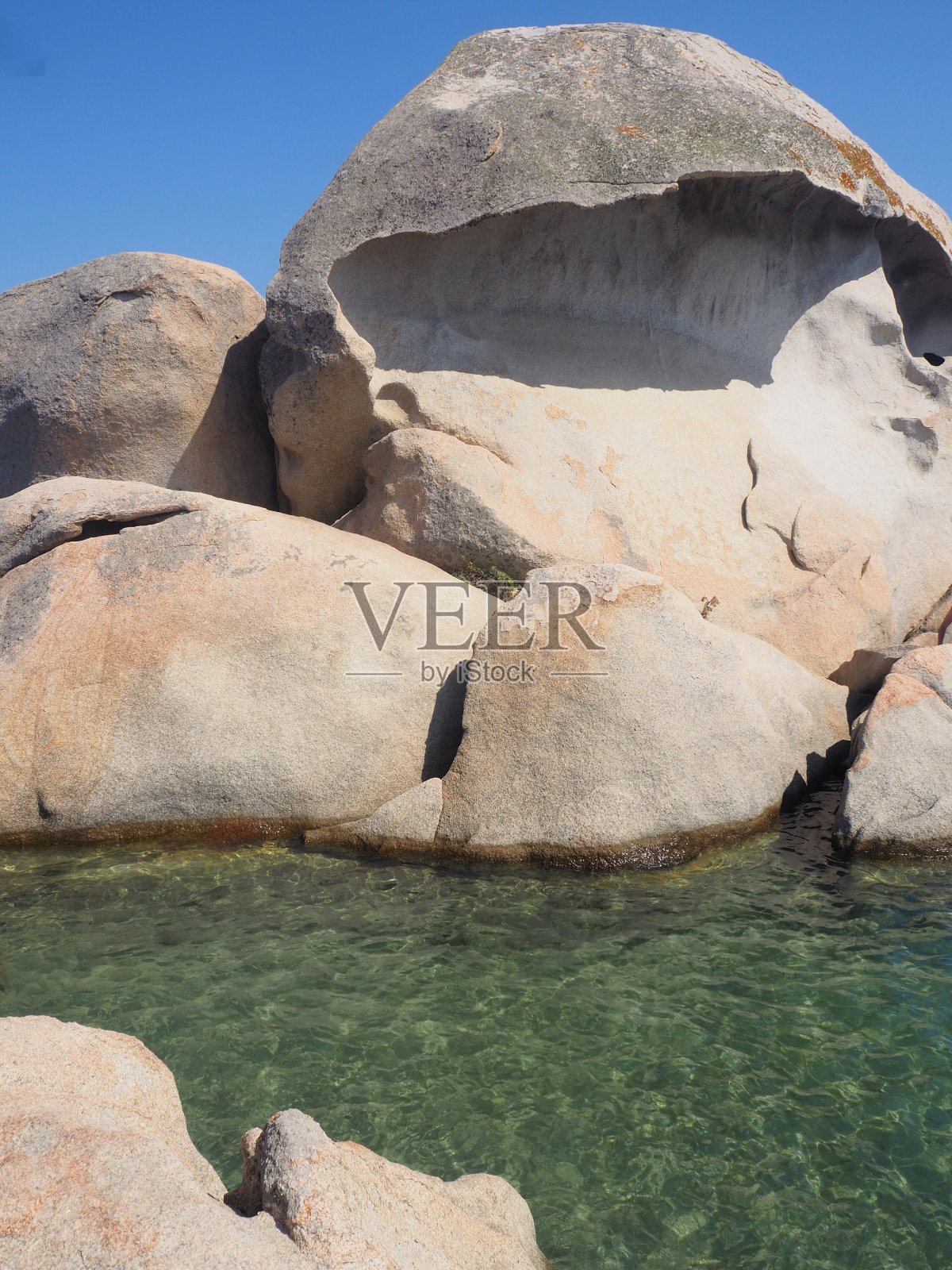 章鱼头海滩，抹大拉群岛，撒丁岛，意大利照片摄影图片