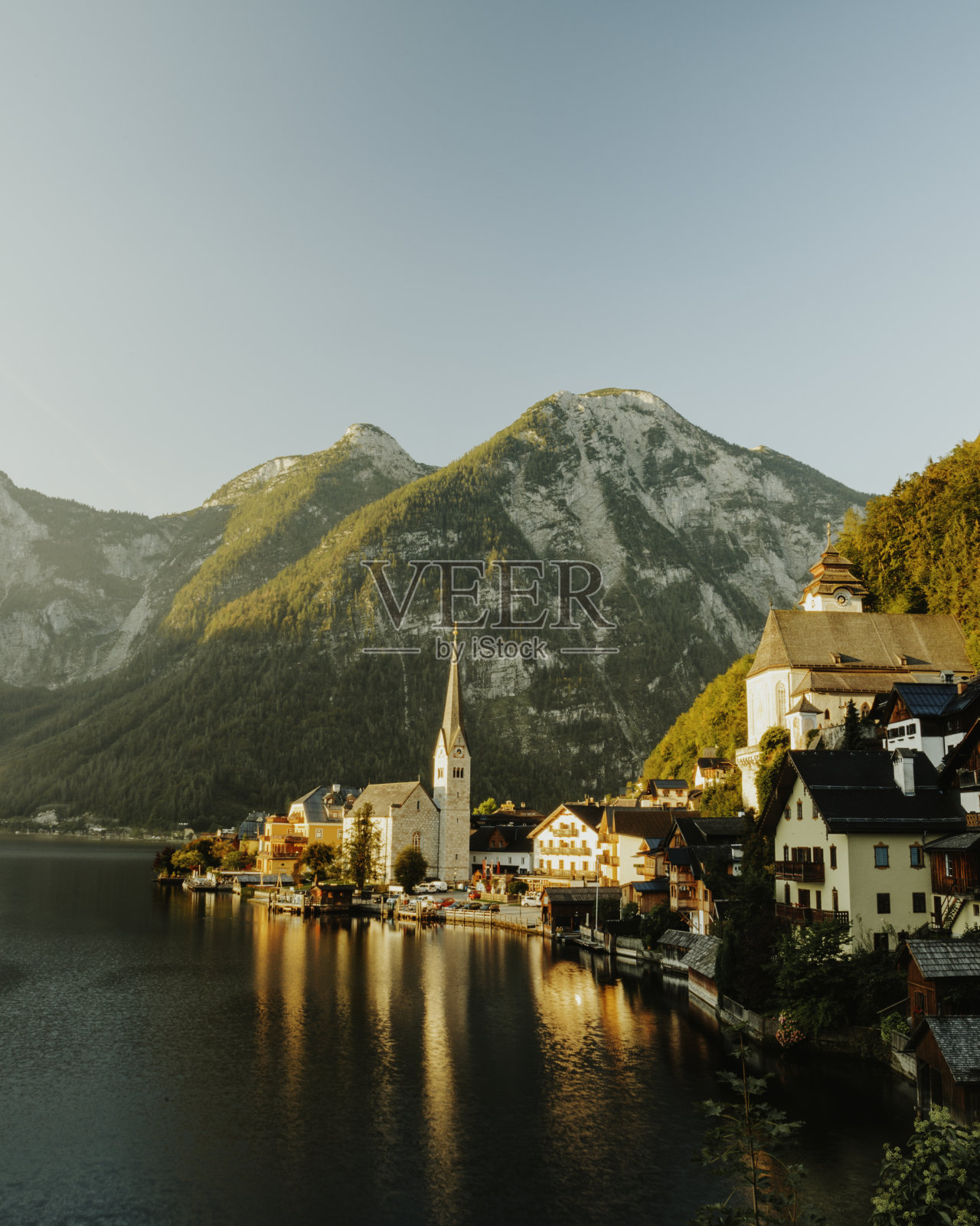 奥地利美丽的村庄-哈尔斯塔特照片摄影图片