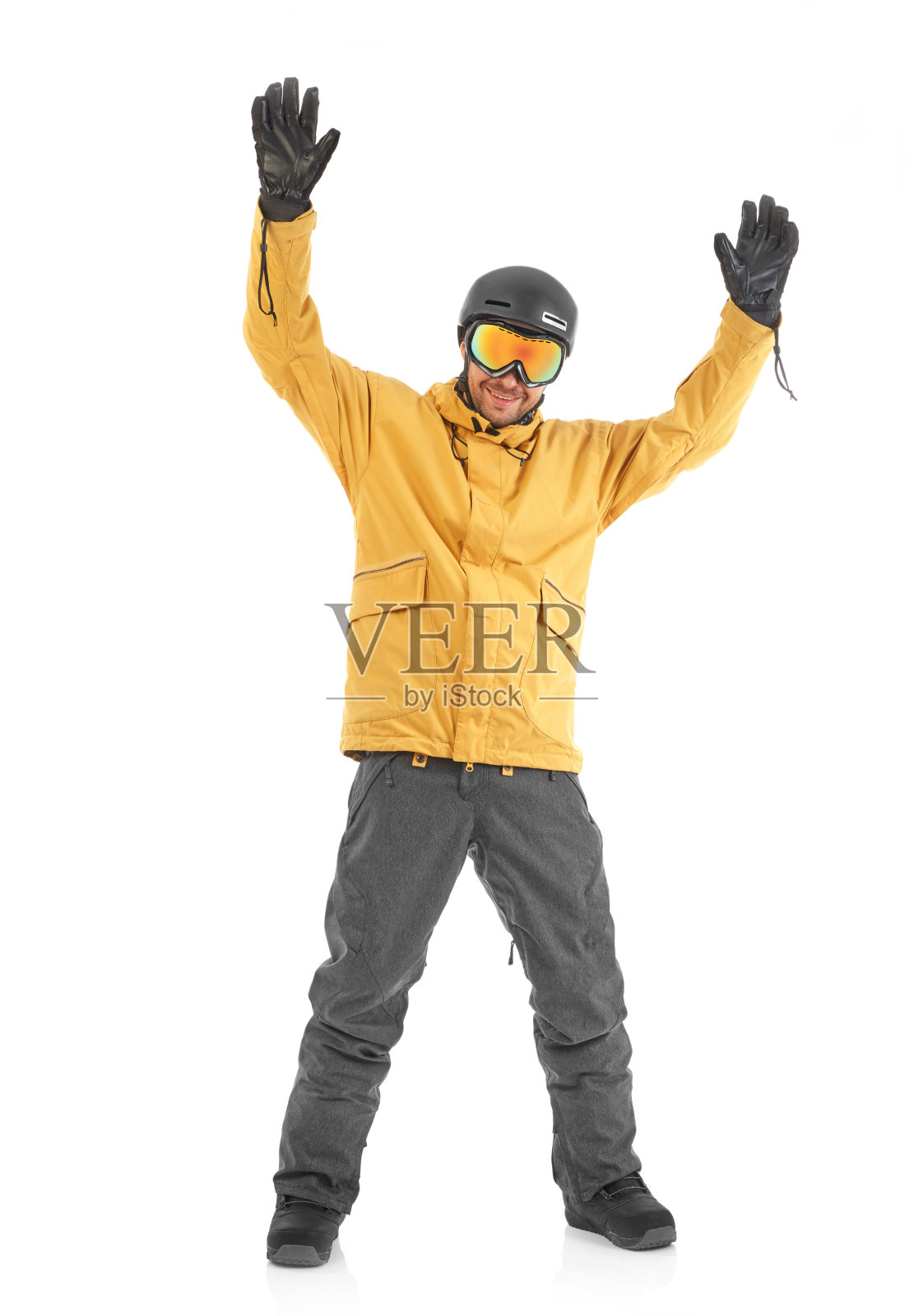 快乐的滑雪照片摄影图片