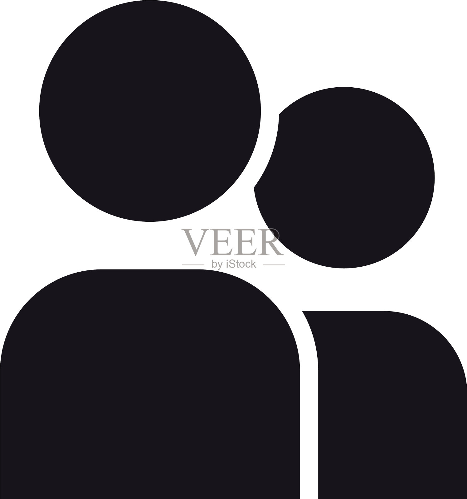 头像人物形象剪影风格图标素材