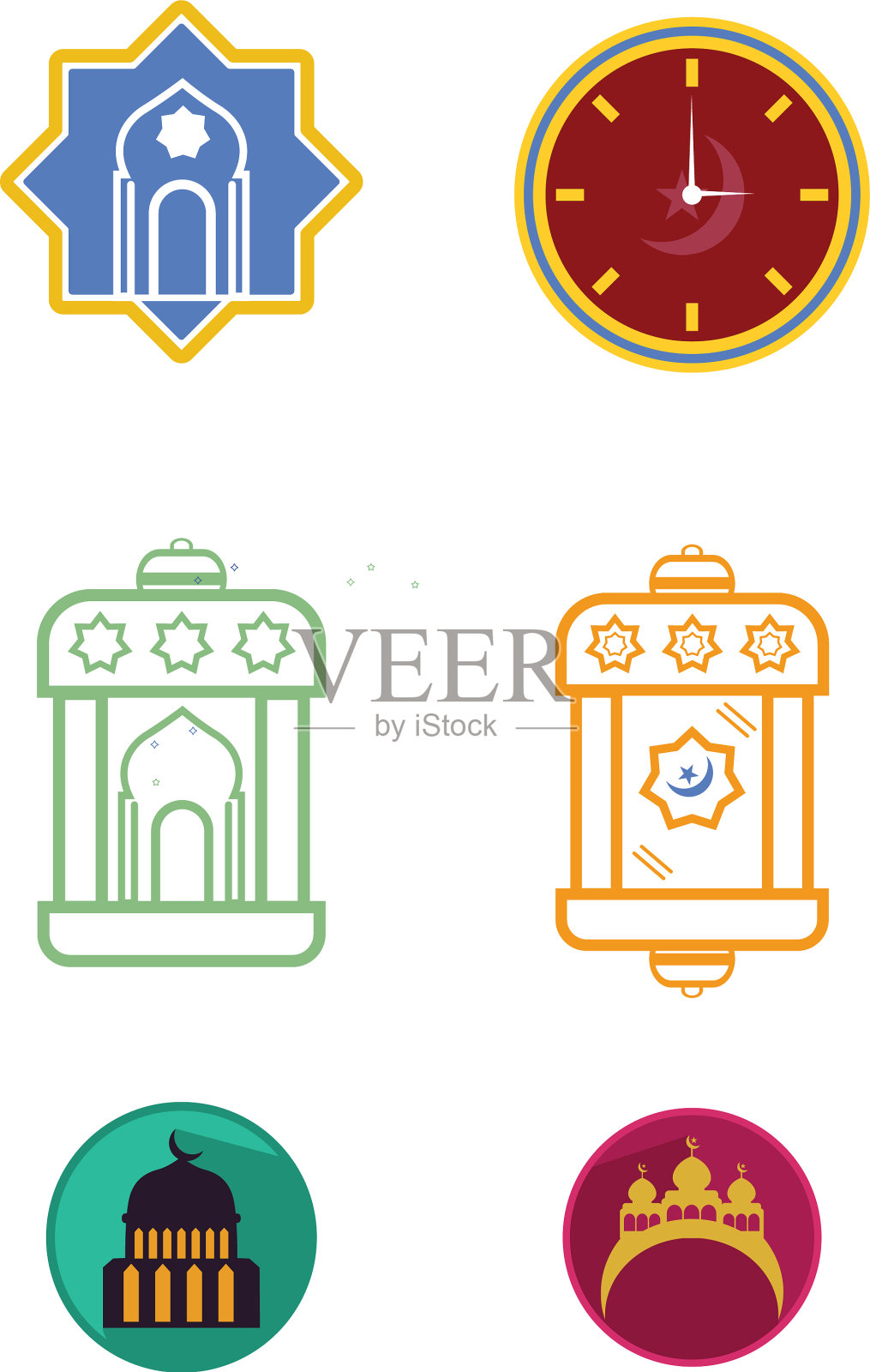 开斋节穆巴拉克图标集快乐图标素材